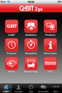 CeBIT2go user interface