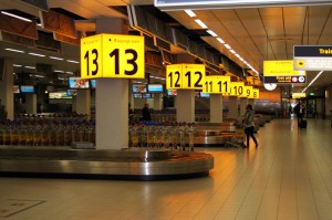 Baggage belts at Amsterdam Airport Schiphol