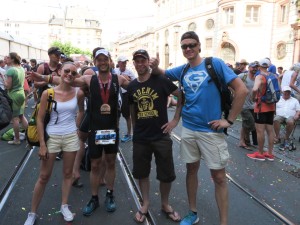 Our ironman with his supporters from G&D