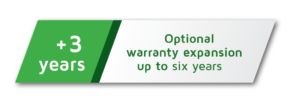 Optional warranty expansion to 6 years